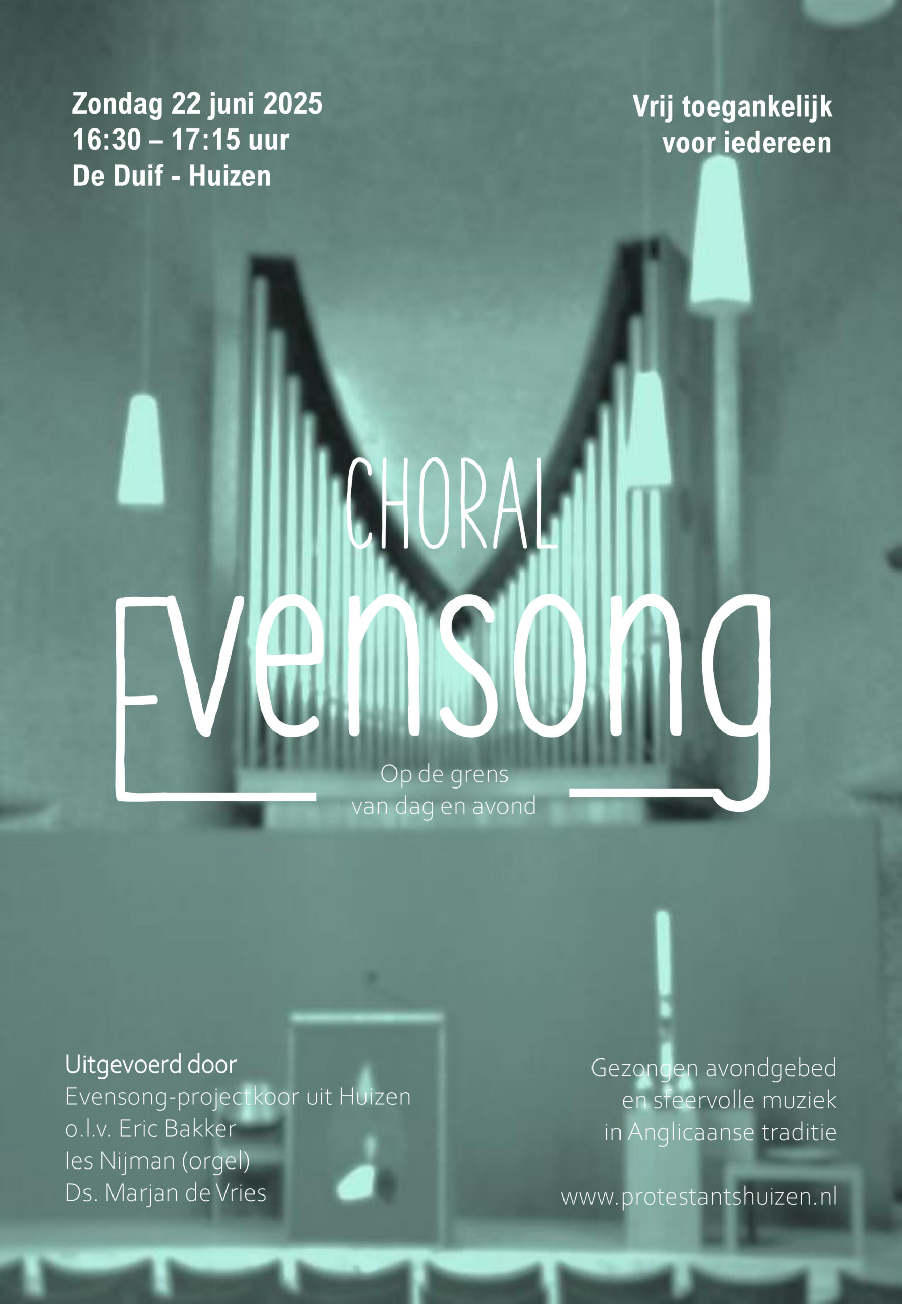 Lees meer over het artikel 22 juni Evensong in de Duif